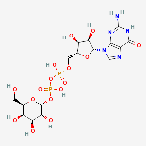 molecular formula C16H25N5O16P2 B1496501 [[(2R,3S,4R,5R)-5-(2-Amino-6-oxo-1H-purin-9-yl)-3,4-dihydroxyoxolan-2-yl]methoxy-hydroxyphosphoryl] [(2R,3R,4S,5R,6R)-3,4,5-trihydroxy-6-(hydroxymethyl)oxan-2-yl] hydrogen phosphate 