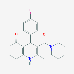 molecular formula C22H25FN2O2 B14965017 4-(4-fluorophenyl)-2-methyl-3-(piperidin-1-ylcarbonyl)-4,6,7,8-tetrahydroquinolin-5(1H)-one 