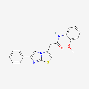 molecular formula C20H17N3O2S B14965026 N-(2-methoxyphenyl)-2-(6-phenylimidazo[2,1-b]thiazol-3-yl)acetamide 