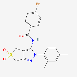 molecular formula C20H18BrN3O3S B14965031 4-bromo-N-(2-(2,4-dimethylphenyl)-5,5-dioxido-4,6-dihydro-2H-thieno[3,4-c]pyrazol-3-yl)benzamide 