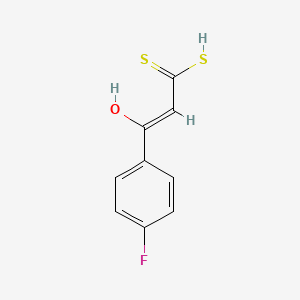 1-(4-Fluorophenyl)-3,3-disulfanylprop-2-en-1-one