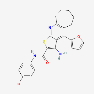 molecular formula C24H23N3O3S B14965072 3-amino-4-(2-furyl)-N-(4-methoxyphenyl)-6,7,8,9-tetrahydro-5H-cyclohepta[b]thieno[3,2-e]pyridine-2-carboxamide 