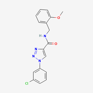 molecular formula C17H15ClN4O2 B14965088 1-(3-chlorophenyl)-N-(2-methoxybenzyl)-1H-1,2,3-triazole-4-carboxamide 