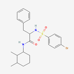 2-(4-Bromobenzenesulfonamido)-N-(2,3-dimethylcyclohexyl)-3-phenylpropanamide