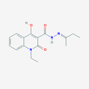 1-ethyl-4-hydroxy-N'-[(E)-1-methylpropylidene]-2-oxo-1,2-dihydro-3-quinolinecarbohydrazide