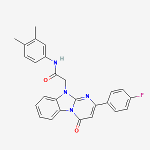 N-(3,4-dimethylphenyl)-2-[2-(4-fluorophenyl)-4-oxopyrimido[1,2-a]benzimidazol-10(4H)-yl]acetamide