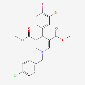 Dimethyl 4-(3-bromo-4-fluorophenyl)-1-(4-chlorobenzyl)-1,4-dihydropyridine-3,5-dicarboxylate