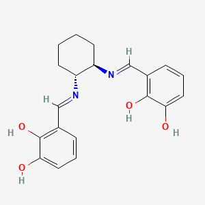 (6Z)-2-Hydroxy-6-({[(1R,2R)-2-{[(E)-(5-hydroxy-6-oxocyclohexa-2,4-dien-1-ylidene)methyl]amino}cyclohexyl]amino}methylidene)cyclohexa-2,4-dien-1-one