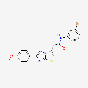 molecular formula C20H16BrN3O2S B14965144 N-(3-bromophenyl)-2-[6-(4-methoxyphenyl)imidazo[2,1-b][1,3]thiazol-3-yl]acetamide 