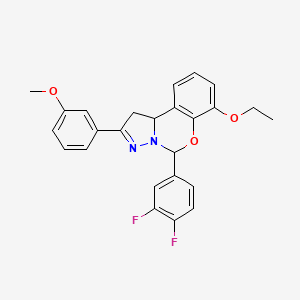 5-(3,4-Difluorophenyl)-7-ethoxy-2-(3-methoxyphenyl)-1,10b-dihydropyrazolo[1,5-c][1,3]benzoxazine