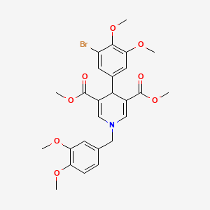 Dimethyl 4-(3-bromo-4,5-dimethoxyphenyl)-1-(3,4-dimethoxybenzyl)-1,4-dihydropyridine-3,5-dicarboxylate