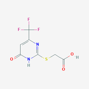 molecular formula C7H5F3N2O3S B1496523 2-[4-羟基-6-(三氟甲基)-2-嘧啶硫基]乙酸 CAS No. 836-12-4