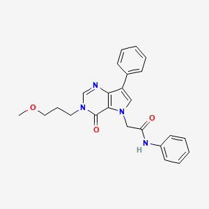 molecular formula C24H24N4O3 B14965231 2-[3-(3-methoxypropyl)-4-oxo-7-phenyl-3,4-dihydro-5H-pyrrolo[3,2-d]pyrimidin-5-yl]-N-phenylacetamide 