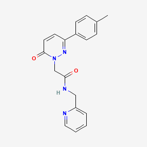 molecular formula C19H18N4O2 B14965237 2-(6-oxo-3-(p-tolyl)pyridazin-1(6H)-yl)-N-(pyridin-2-ylmethyl)acetamide 