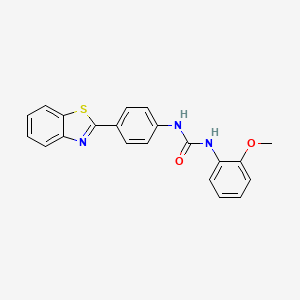 molecular formula C21H17N3O2S B14965239 1-(4-(Benzo[d]thiazol-2-yl)phenyl)-3-(2-methoxyphenyl)urea 