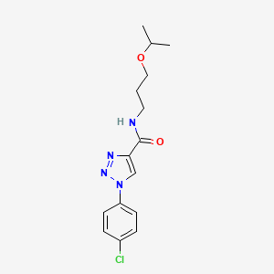 molecular formula C15H19ClN4O2 B14965244 1-(4-chlorophenyl)-N-[3-(propan-2-yloxy)propyl]-1H-1,2,3-triazole-4-carboxamide 