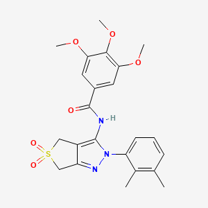 molecular formula C23H25N3O6S B14965245 N-(2-(2,3-dimethylphenyl)-5,5-dioxido-4,6-dihydro-2H-thieno[3,4-c]pyrazol-3-yl)-3,4,5-trimethoxybenzamide 