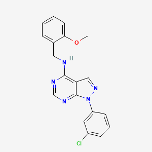 molecular formula C19H16ClN5O B14965250 1-(3-chlorophenyl)-N-(2-methoxybenzyl)-1H-pyrazolo[3,4-d]pyrimidin-4-amine 