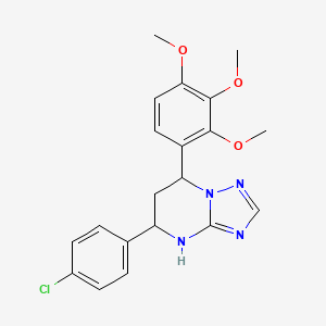 5-(4-Chlorophenyl)-7-(2,3,4-trimethoxyphenyl)-4,5,6,7-tetrahydro[1,2,4]triazolo[1,5-a]pyrimidine