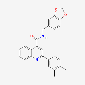 N-(1,3-benzodioxol-5-ylmethyl)-2-(3,4-dimethylphenyl)quinoline-4-carboxamide