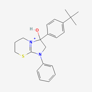 3-(4-tert-butylphenyl)-3-hydroxy-1-phenyl-2,3,6,7-tetrahydro-5H-imidazo[2,1-b][1,3]thiazin-1-ium