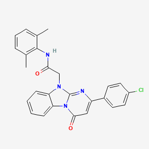 molecular formula C26H21ClN4O2 B14965284 2-[2-(4-chlorophenyl)-4-oxopyrimido[1,2-a]benzimidazol-10(4H)-yl]-N-(2,6-dimethylphenyl)acetamide 