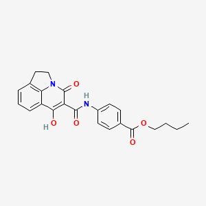 butyl 4-{[(6-hydroxy-4-oxo-1,2-dihydro-4H-pyrrolo[3,2,1-ij]quinolin-5-yl)carbonyl]amino}benzoate