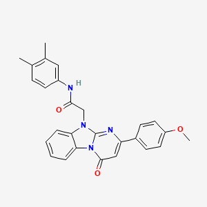 molecular formula C27H24N4O3 B14965297 N-(3,4-dimethylphenyl)-2-[2-(4-methoxyphenyl)-4-oxopyrimido[1,2-a]benzimidazol-10(4H)-yl]acetamide 