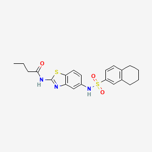 N-[5-(5,6,7,8-Tetrahydronaphthalene-2-sulfonamido)-1,3-benzothiazol-2-YL]butanamide