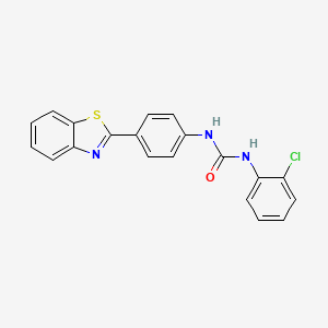 molecular formula C20H14ClN3OS B14965313 1-(4-(Benzo[d]thiazol-2-yl)phenyl)-3-(2-chlorophenyl)urea 