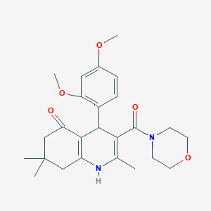 4-(2,4-dimethoxyphenyl)-2,7,7-trimethyl-3-(morpholin-4-ylcarbonyl)-4,6,7,8-tetrahydroquinolin-5(1H)-one