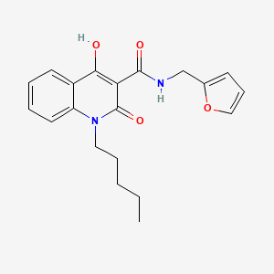 N-(furan-2-ylmethyl)-4-hydroxy-2-oxo-1-pentyl-1,2-dihydroquinoline-3-carboxamide