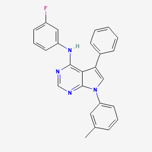 molecular formula C25H19FN4 B14965324 N-(3-fluorophenyl)-7-(3-methylphenyl)-5-phenyl-7H-pyrrolo[2,3-d]pyrimidin-4-amine 