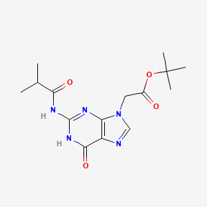 molecular formula C15H21N5O4 B1496534 tert-butyl 2-(2-isobutyramido-6-oxo-1H-purin-9(6H)-yl)acetate 