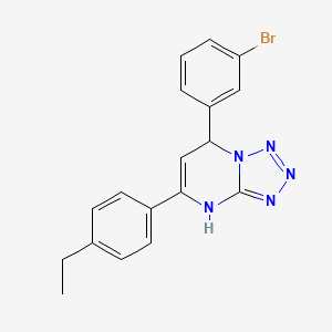 molecular formula C18H16BrN5 B14965341 7-(3-Bromophenyl)-5-(4-ethylphenyl)-4,7-dihydrotetrazolo[1,5-a]pyrimidine 