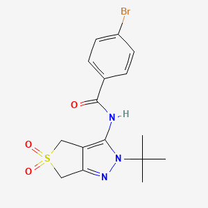 4-bromo-N-(2-(tert-butyl)-5,5-dioxido-4,6-dihydro-2H-thieno[3,4-c]pyrazol-3-yl)benzamide