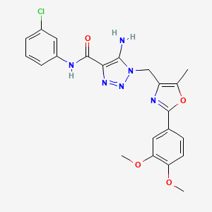 5-amino-N-(3-chlorophenyl)-1-{[2-(3,4-dimethoxyphenyl)-5-methyl-1,3-oxazol-4-yl]methyl}-1H-1,2,3-triazole-4-carboxamide