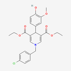 Diethyl 1-(4-chlorobenzyl)-4-(4-hydroxy-3-methoxyphenyl)-1,4-dihydropyridine-3,5-dicarboxylate