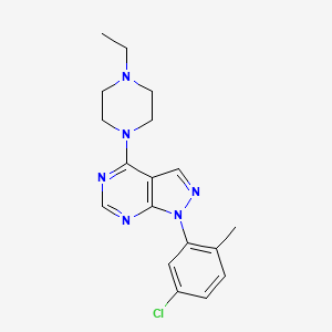 molecular formula C18H21ClN6 B14965459 1-(5-chloro-2-methylphenyl)-4-(4-ethylpiperazin-1-yl)-1H-pyrazolo[3,4-d]pyrimidine 