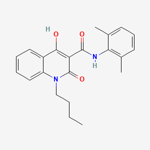 molecular formula C22H24N2O3 B14965470 1-Butyl-4-hydroxy-2-oxo-1,2-dihydro-quinoline-3-carboxylic acid (2,6-dimethyl-phenyl)-amide 