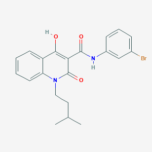 N-(3-bromophenyl)-4-hydroxy-1-isopentyl-2-oxo-1,2-dihydro-3-quinolinecarboxamide