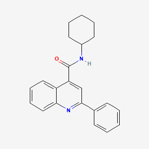 molecular formula C22H22N2O B14965479 N-cyclohexyl-2-phenylquinoline-4-carboxamide 