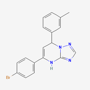 molecular formula C18H15BrN4 B14965490 5-(4-Bromophenyl)-7-(3-methylphenyl)-4,7-dihydro[1,2,4]triazolo[1,5-a]pyrimidine 