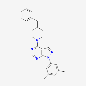 4-(4-benzylpiperidin-1-yl)-1-(3,5-dimethylphenyl)-1H-pyrazolo[3,4-d]pyrimidine