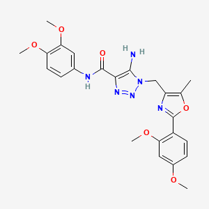 molecular formula C24H26N6O6 B14965496 5-amino-N-(3,4-dimethoxyphenyl)-1-{[2-(2,4-dimethoxyphenyl)-5-methyl-1,3-oxazol-4-yl]methyl}-1H-1,2,3-triazole-4-carboxamide 