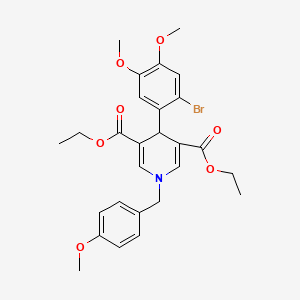 Diethyl 4-(2-bromo-4,5-dimethoxyphenyl)-1-(4-methoxybenzyl)-1,4-dihydropyridine-3,5-dicarboxylate