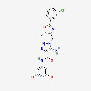 5-amino-1-{[2-(3-chlorophenyl)-5-methyl-1,3-oxazol-4-yl]methyl}-N-(3,5-dimethoxyphenyl)-1H-1,2,3-triazole-4-carboxamide