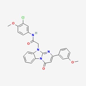 molecular formula C26H21ClN4O4 B14965537 N-(3-chloro-4-methoxyphenyl)-2-[2-(3-methoxyphenyl)-4-oxopyrimido[1,2-a]benzimidazol-10(4H)-yl]acetamide 