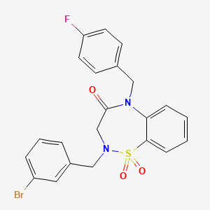 2-(3-bromobenzyl)-5-(4-fluorobenzyl)-2,3-dihydrobenzo[f][1,2,5]thiadiazepin-4(5H)-one 1,1-dioxide