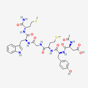 molecular formula C38H50N8O10S2 B1496556 (3S)-3-Acetamido-4-[[(2S)-1-[[(2S)-1-[[2-[[(2S)-1-[[(2S)-1-amino-4-methylsulfanyl-1-oxobutan-2-yl]amino]-3-(1H-indol-3-yl)-1-oxopropan-2-yl]amino]-2-oxoethyl]amino]-4-methylsulfanyl-1-oxobutan-2-yl]amino]-3-(4-hydroxyphenyl)-1-oxopropan-2-yl]amino]-4-oxobutanoic acid CAS No. 89911-64-8
